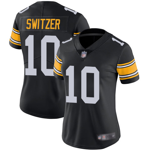 Women Pittsburgh Steelers Football #10 Limited Black Ryan Switzer Alternate Vapor Untouchable Nike NFL Jersey